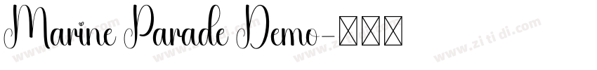 Marine Parade Demo字体转换